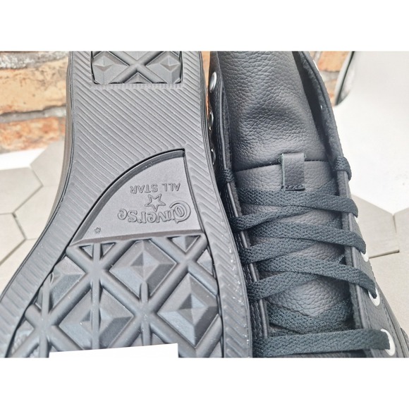Converse Chuck Taylor Winter Water-Repellent Hi Black Leather‎ Men Sz 13 Rare main image 13
